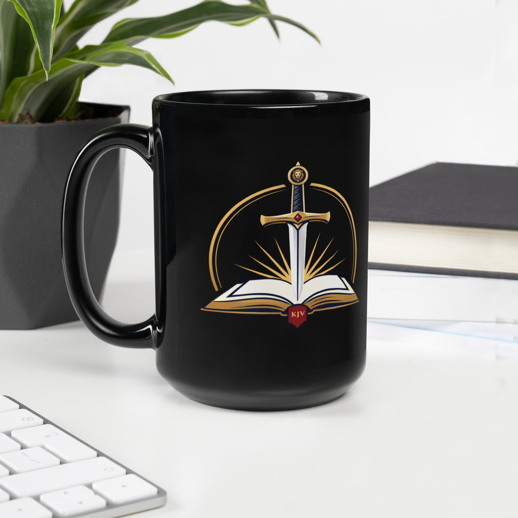 Living Sword Ministries Black Glossy Mug